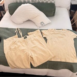 Daily drills butter yellow pointelle set